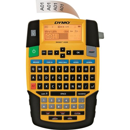 Dymo Dymo Rhino 4200 Industrial Labeler. One-Touch Hot Key Shortcuts Helps 1801611